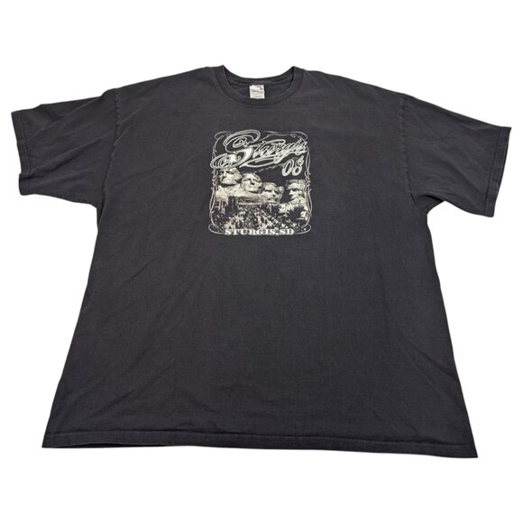 Sturgis Bike Week 2008 T‎ Shirt Sz 3XL Black S/S Black Hills Double Biker Tee - Picture 2 of 10